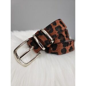 NWOT 8 other reasons CALF HAIR leopard print cheetah‎ animal womens leather glam